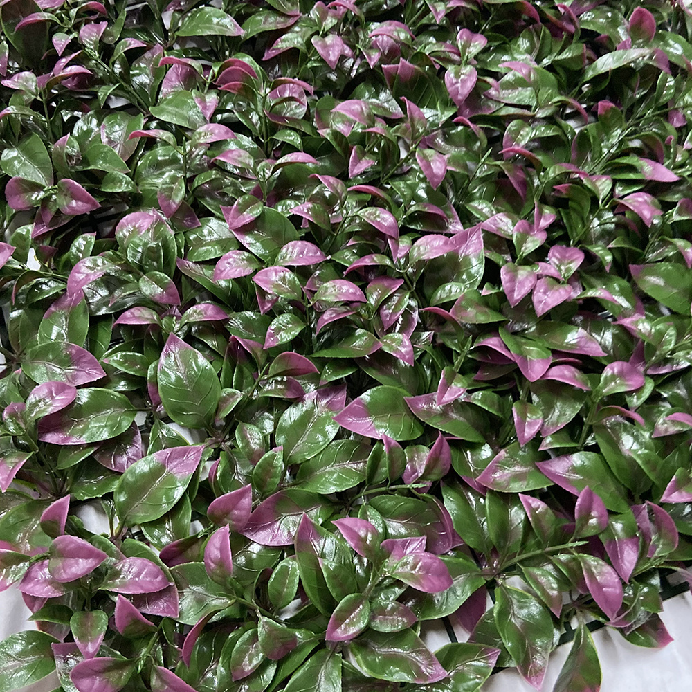 50*50cm Artificial Gardenia Leaf Grass Wall Grass Panel for Garden Hedge Fence Backyard Wedding Decor Carton Plastic Square