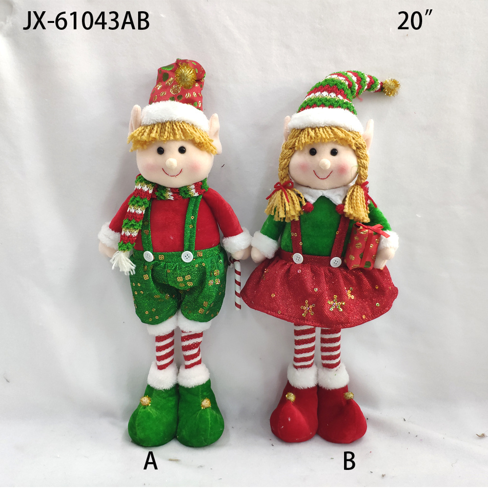 Xmas festival gift ornaments tree hanging doll plush christmas toy christmas elf dolls