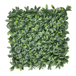 50*50cm artificial Rhododendron Leaf grass Wall Grass Backdrop for Garden Hedge Fence Backyard decor