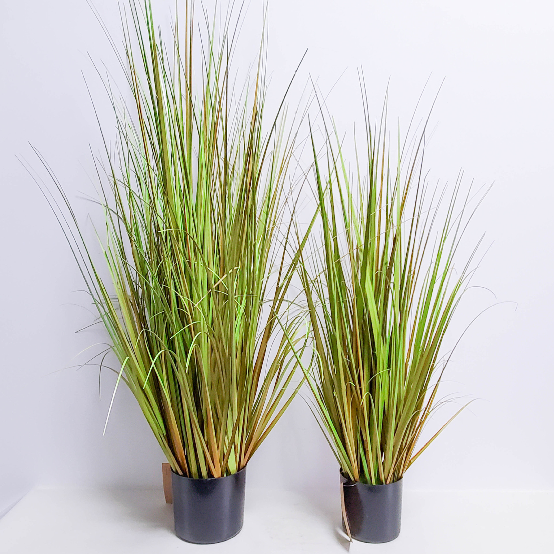 Senmasine 80cm Fake Potted Plants Artificial Leave Simulation Leaf Faux Onion Grass With Black Plastic Pot Office Desk Decor