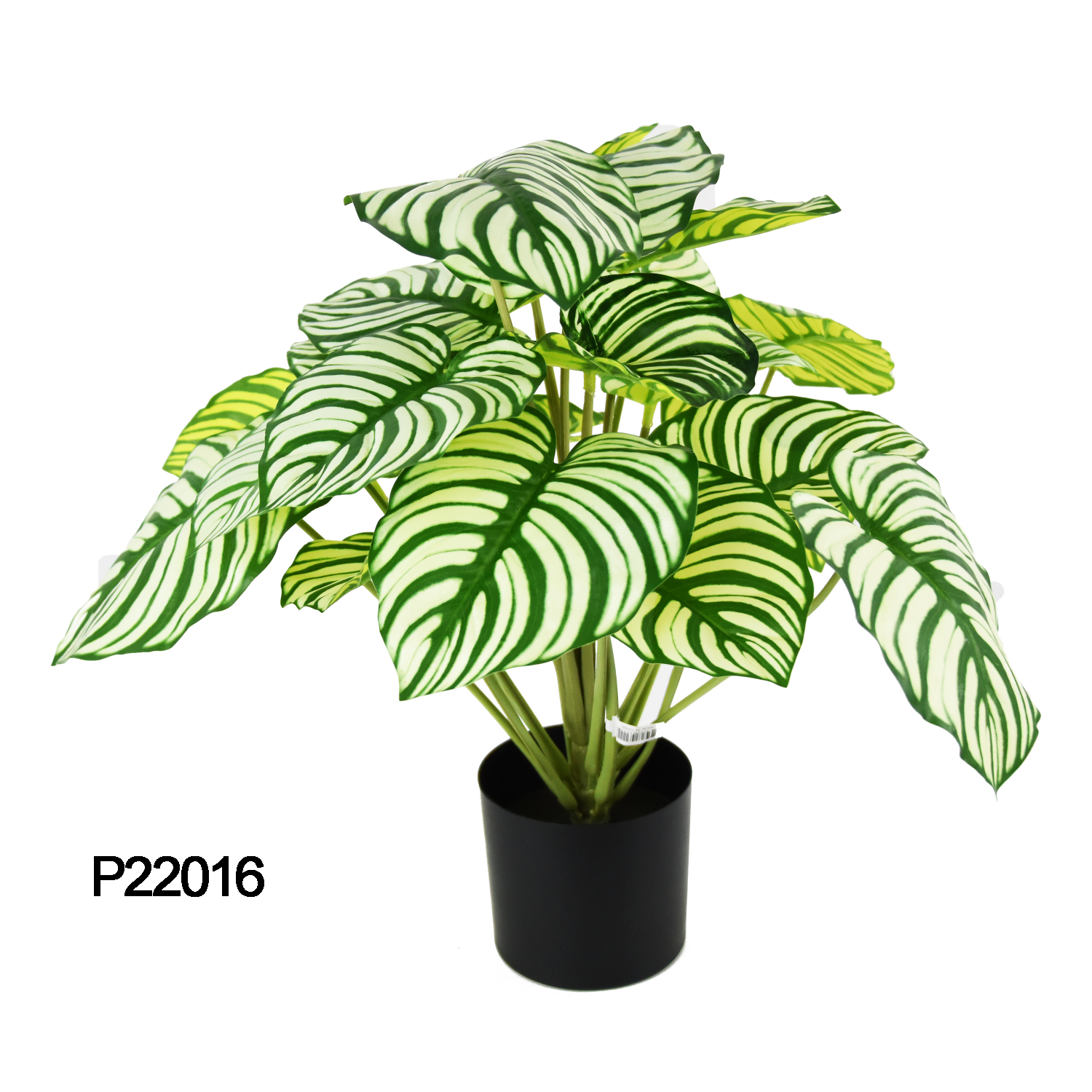 Senmasine Small Faux Greenery Home Desk Decor Fake Green Palm Evergreen Monstera Leaves Artificial Plant 60cm In Black Pot