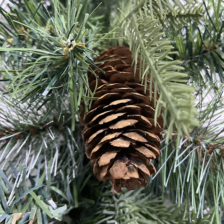 6ft Artificial Christmas Garland with Pine Cones pine needle pvc branch