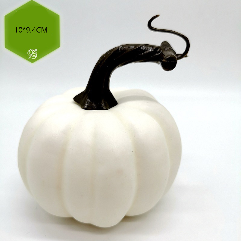 Artificial Faux foam pumpkins decorative white for Halloween Thanksgiving Table Fall Harvest Home Decor