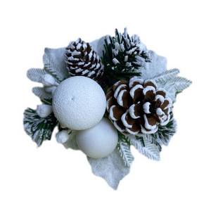 Senmasine frosty christmas picks for DIY Wreath Christmas Decorations Snow Flocked Pine Needle Branches