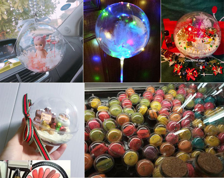 Christmas decoration supplier 100mm acrylic clear plastic ball christmas ornaments