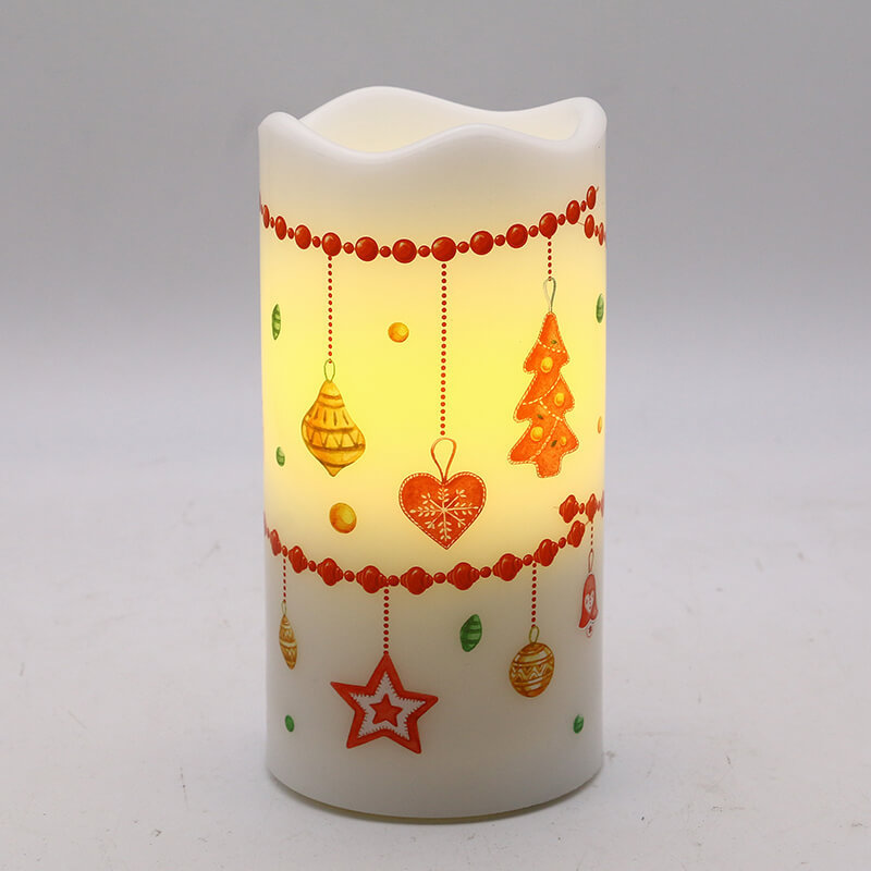 Senmasine led Candles 7.5*15cm Holiday Decoration Night Light Battery Operated Rotating flameless Projection candle