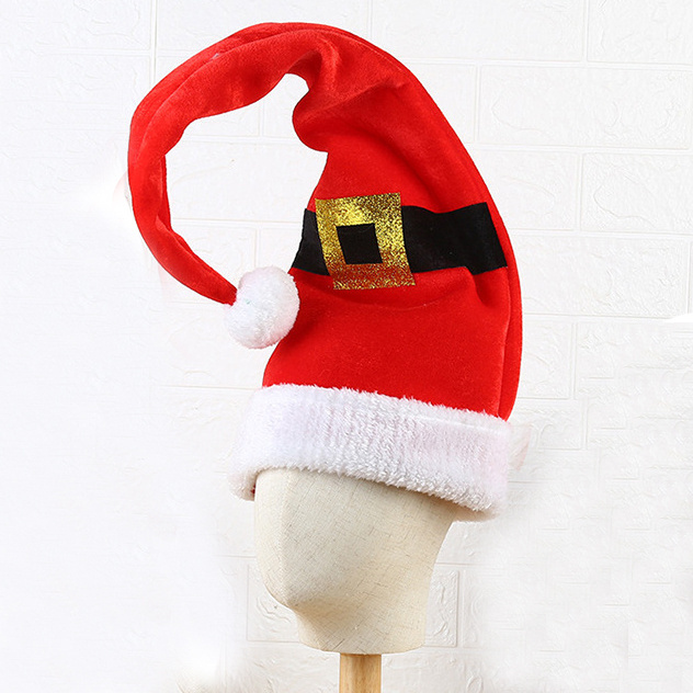 Christmas decorations wholesale Christmas hat for xmas festival party decor Santa glitter elf hats tree shaped