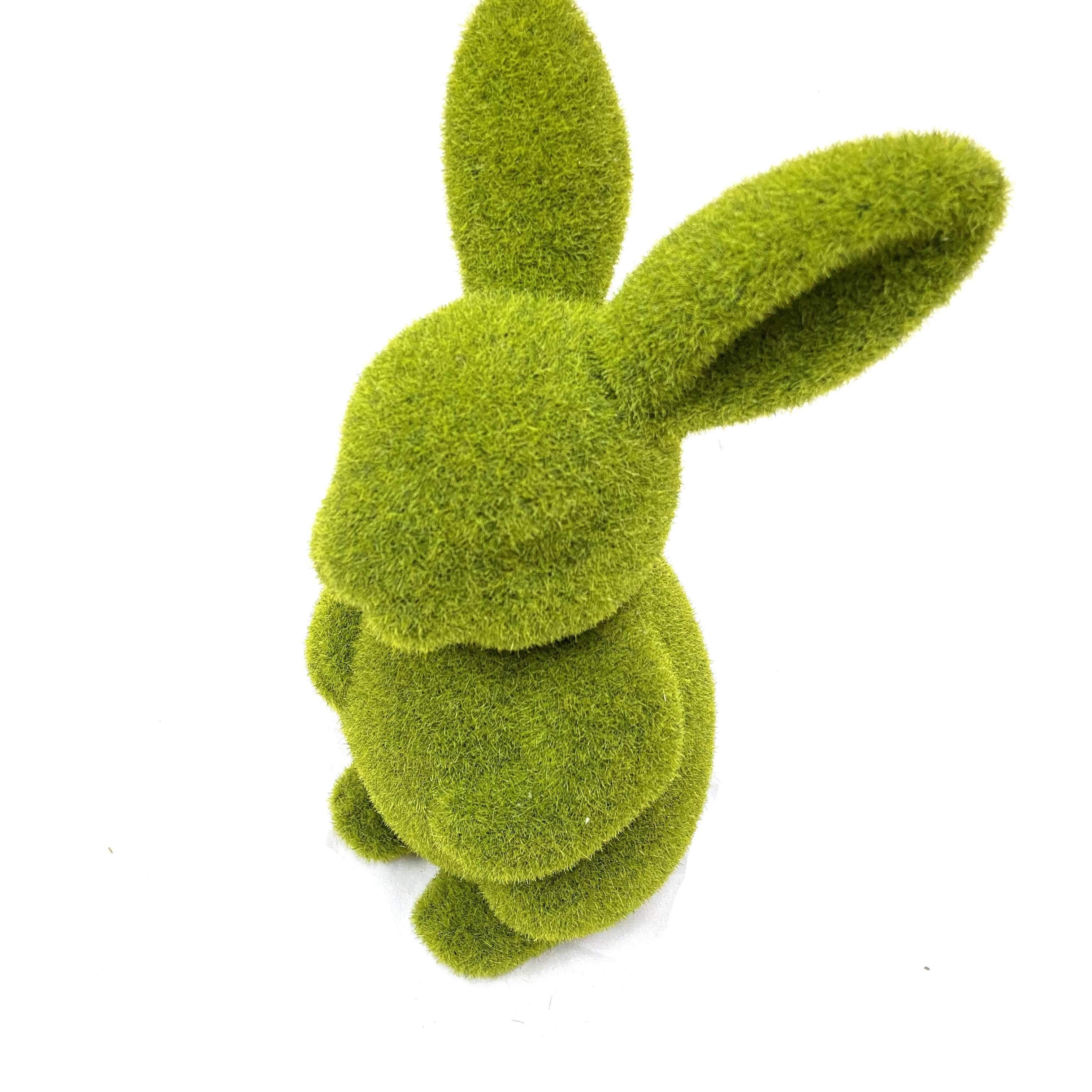 23*15.5cm New Design festival Easter Decoration Furry Flocked Bunny Easter Rabbit