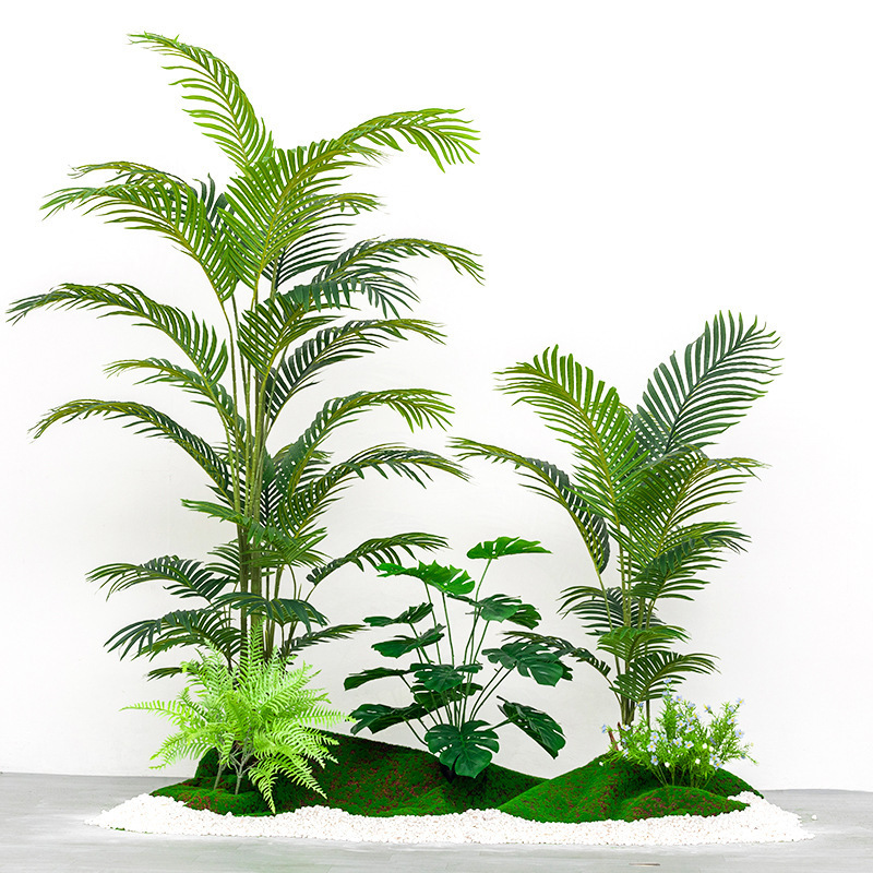 Senmasine Custom Multiple Styles Fake Tree Birds Of Paradise Monstera Ficus Fan Palm Olive Artificial Plants Manufacturer