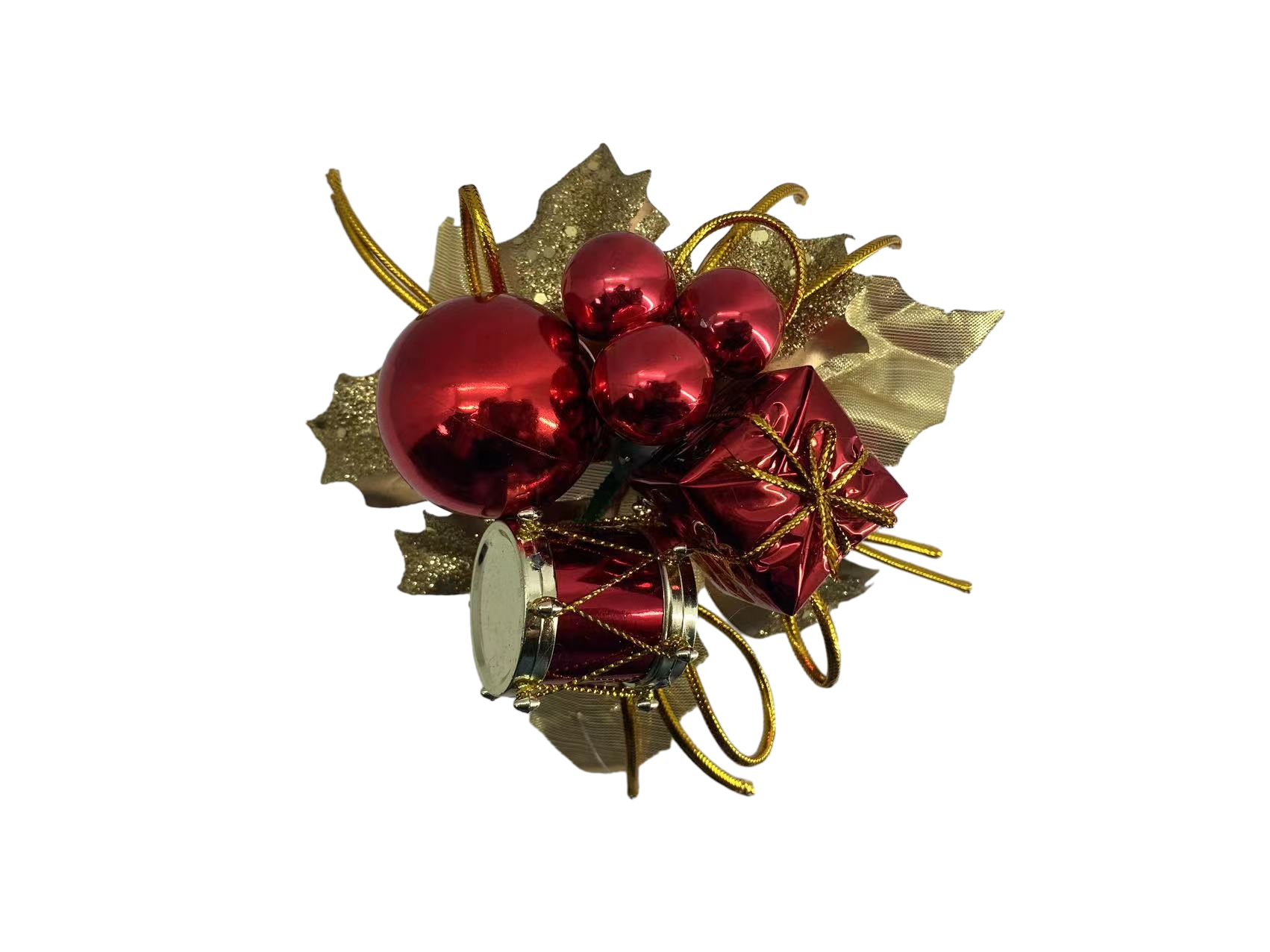 Senmasine Xmas Decoration Red Berries White Star Pinecone Ball Ornaments Artificial Pine Christmas Snowy Picks