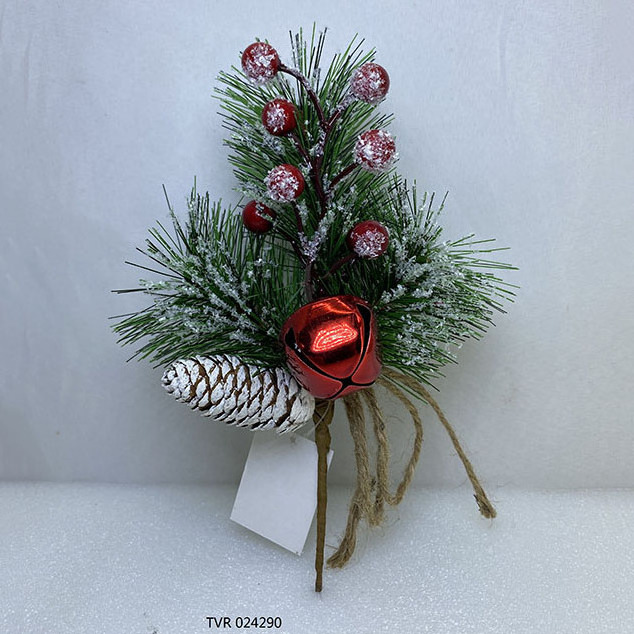 Senmasine frosty christmas picks for DIY Wreath Christmas Decorations Snow Flocked Pine Needle Branches