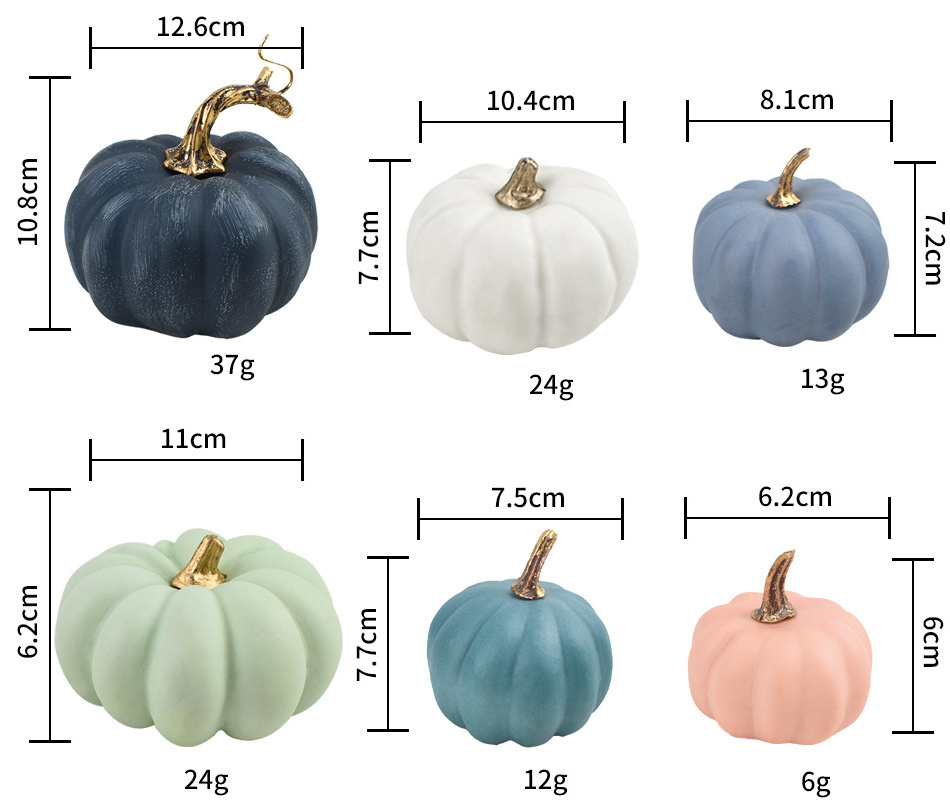 Artificial Faux foam pumpkins decorative white for Halloween Thanksgiving Table Fall Harvest Home Decor