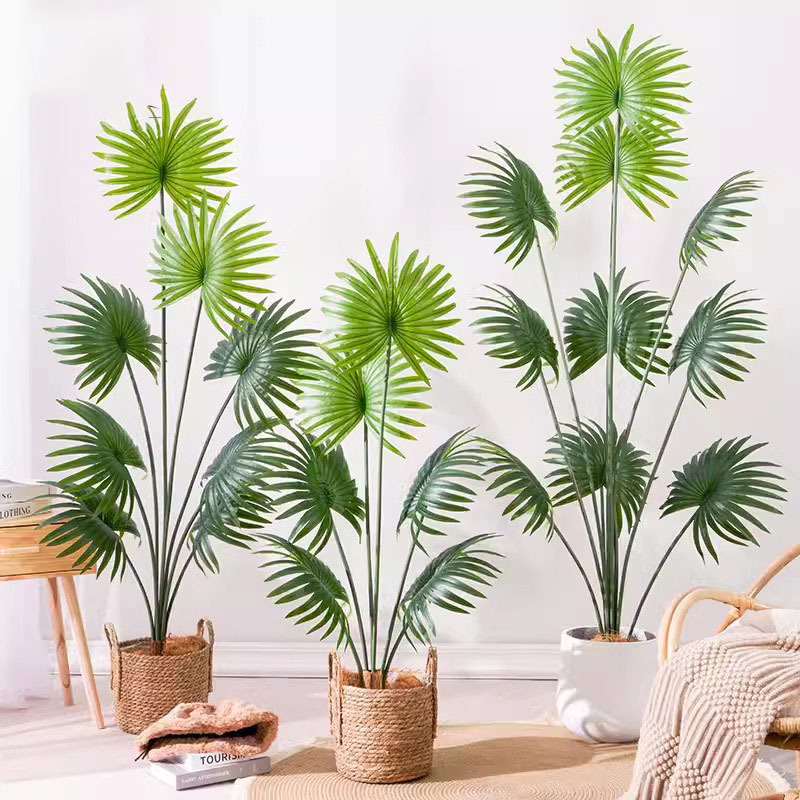 Senmasine Custom Multiple Styles Fake Tree Birds Of Paradise Monstera Ficus Fan Palm Olive Artificial Plants Manufacturer