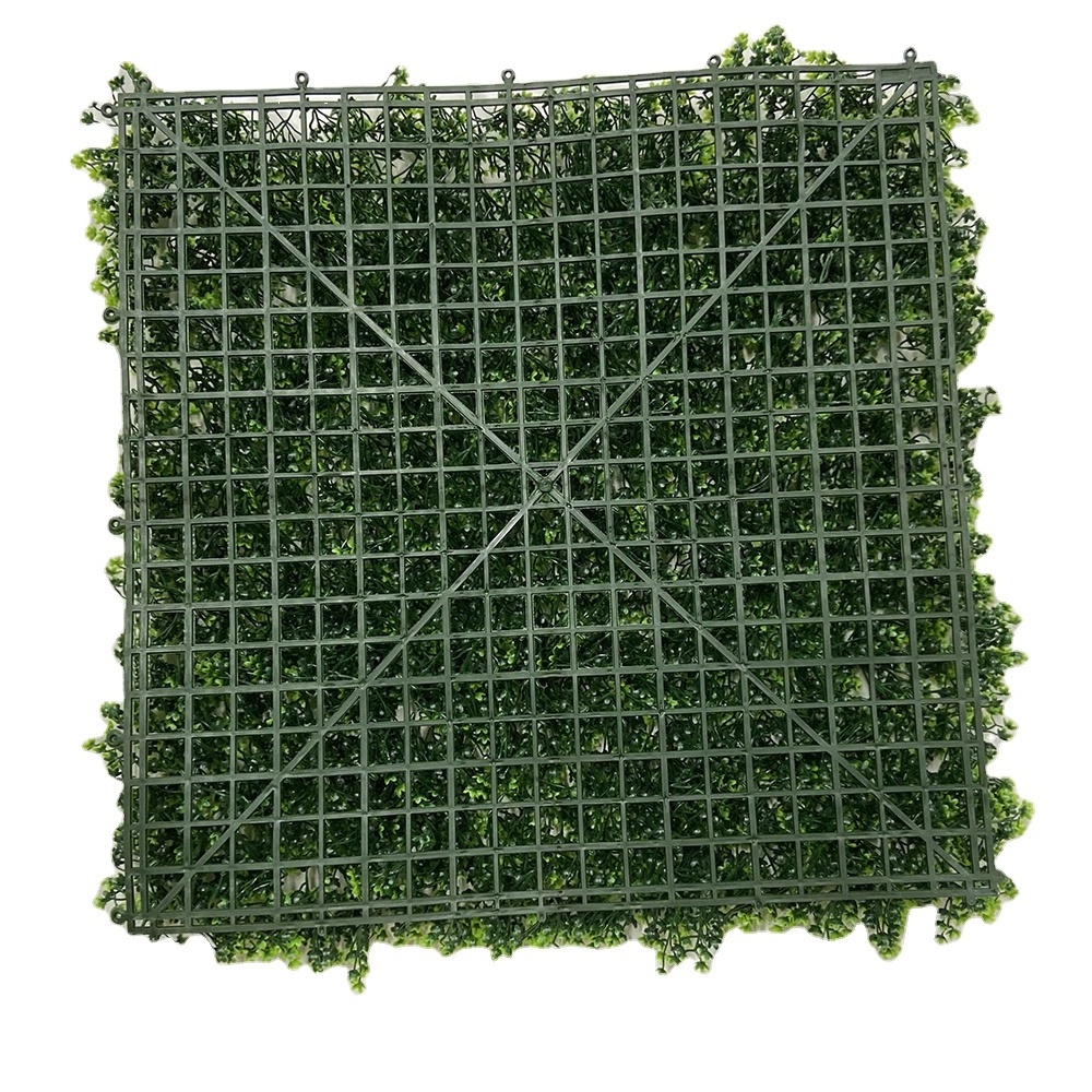 50*50cm Artificial Fallen Primrose Grass Wall Grass Panel Carton Square Plastic Leaves Plastic Wall Art Decor Green