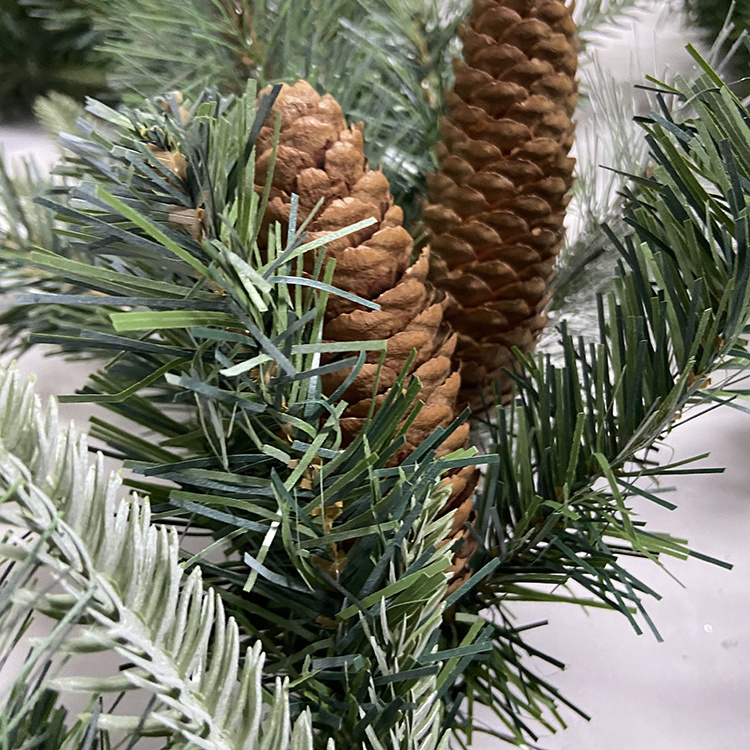 6ft Artificial Christmas Garland with Pine Cones pine needle pvc branch