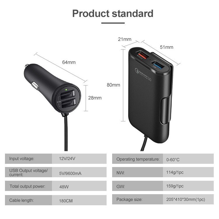 Wholesale new electric gift auto mobile charger 3A usb adapter 12 v usb car charger