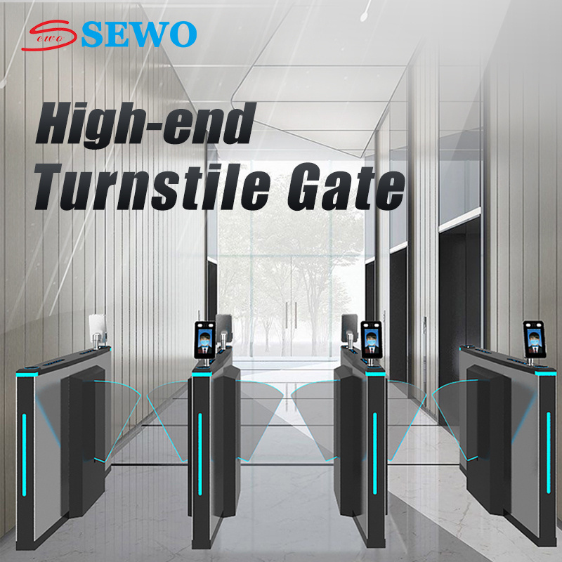 SEWO High Security Pedestrian Access Control Automatic Swing Barrier Turnstile Gate for Village Neighbourhood