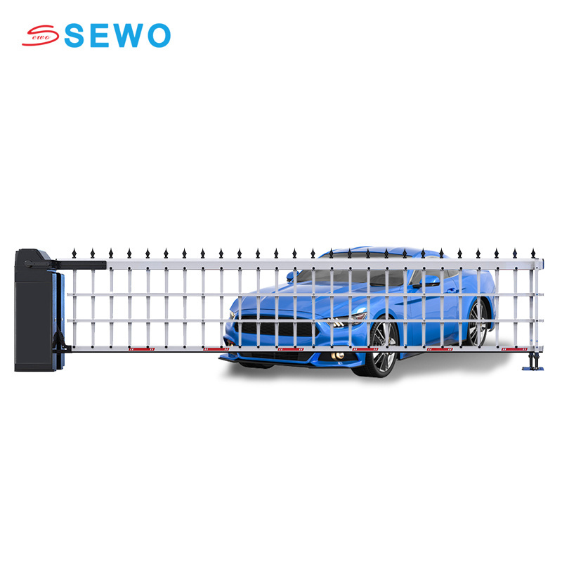 SEWO Vehicle Access Control Management 5.3ft Hight Automatic Traffic Boom Barriers Heavy Duty Barrier for Car Parking Lots