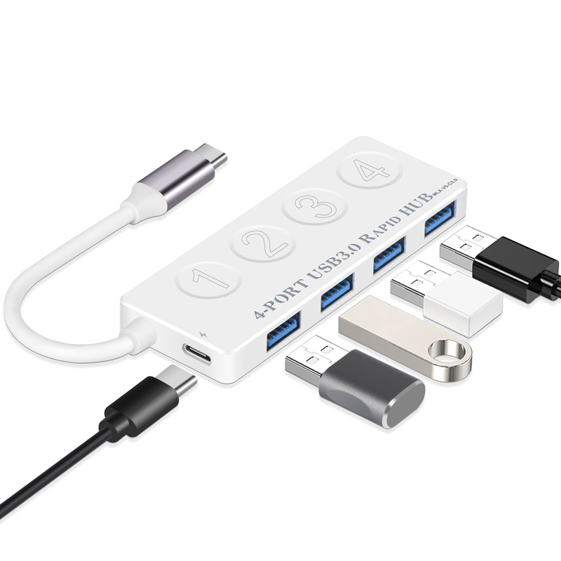 2023 best-selling wholesale High Quality 4 in 1 Docking Station 4 Port USB To USB Adapter USB 3.0 Hub computer docking station