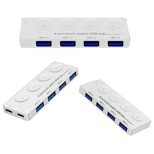 Aluminium Alloy 4 IN 1 To 4 Port USB 3.0 Docking Station USB C HUB