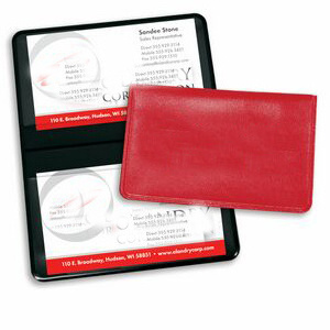 Two Fold Business Card Holder Custom Plastic Two Pocket Card Holder