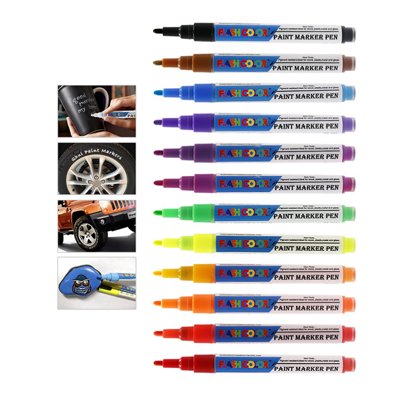 JAPANESE WHITE PERMANENT MARKER CAR TIRE METAL PAINT MARKER