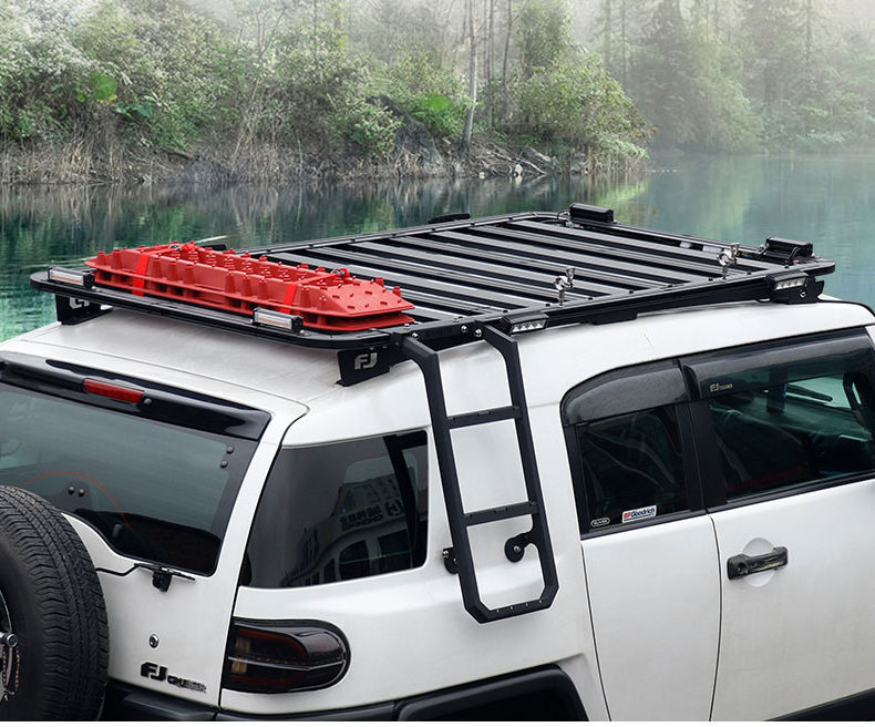 Off-Road Modification Roof Racks Long aluminum flat top frame Cruise Luggage Rack For FJ Cruiser