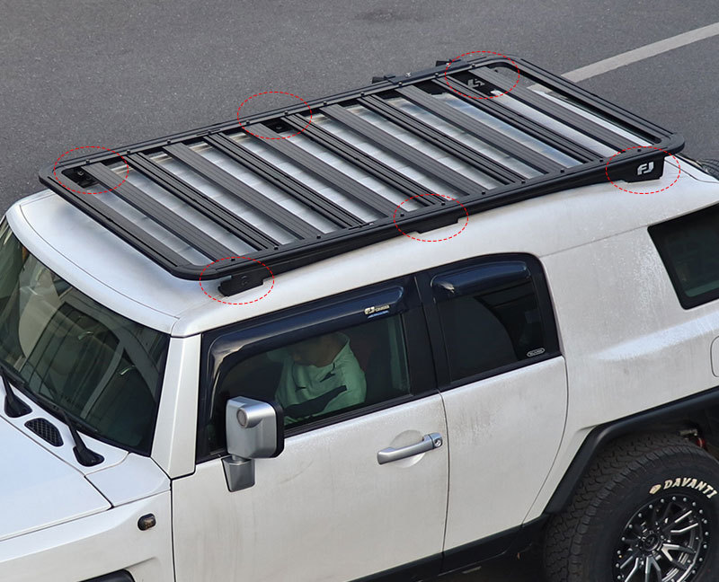 Off-Road Modification Roof Racks Long aluminum flat top frame Cruise Luggage Rack For FJ Cruiser