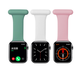 ShanHai Nurse Watch Strap Safety Fob Pins Silicone Watch Strap Compatible For Apple Watch 6/5/4/3/SE 38mm 40mm 42mm 44mm