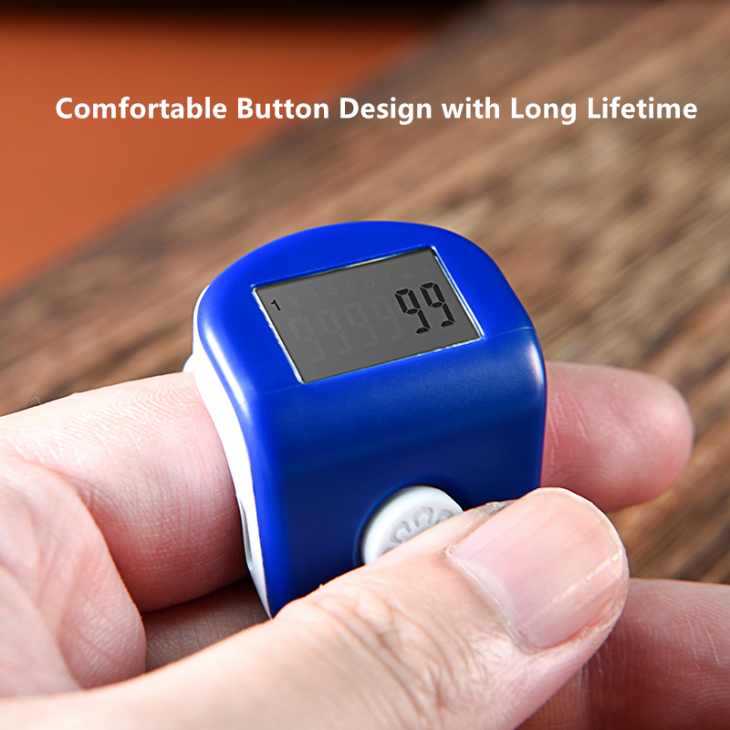 6 Digit Digital Counter Clicker, go go hand tally counter with LED night light and silent button operation