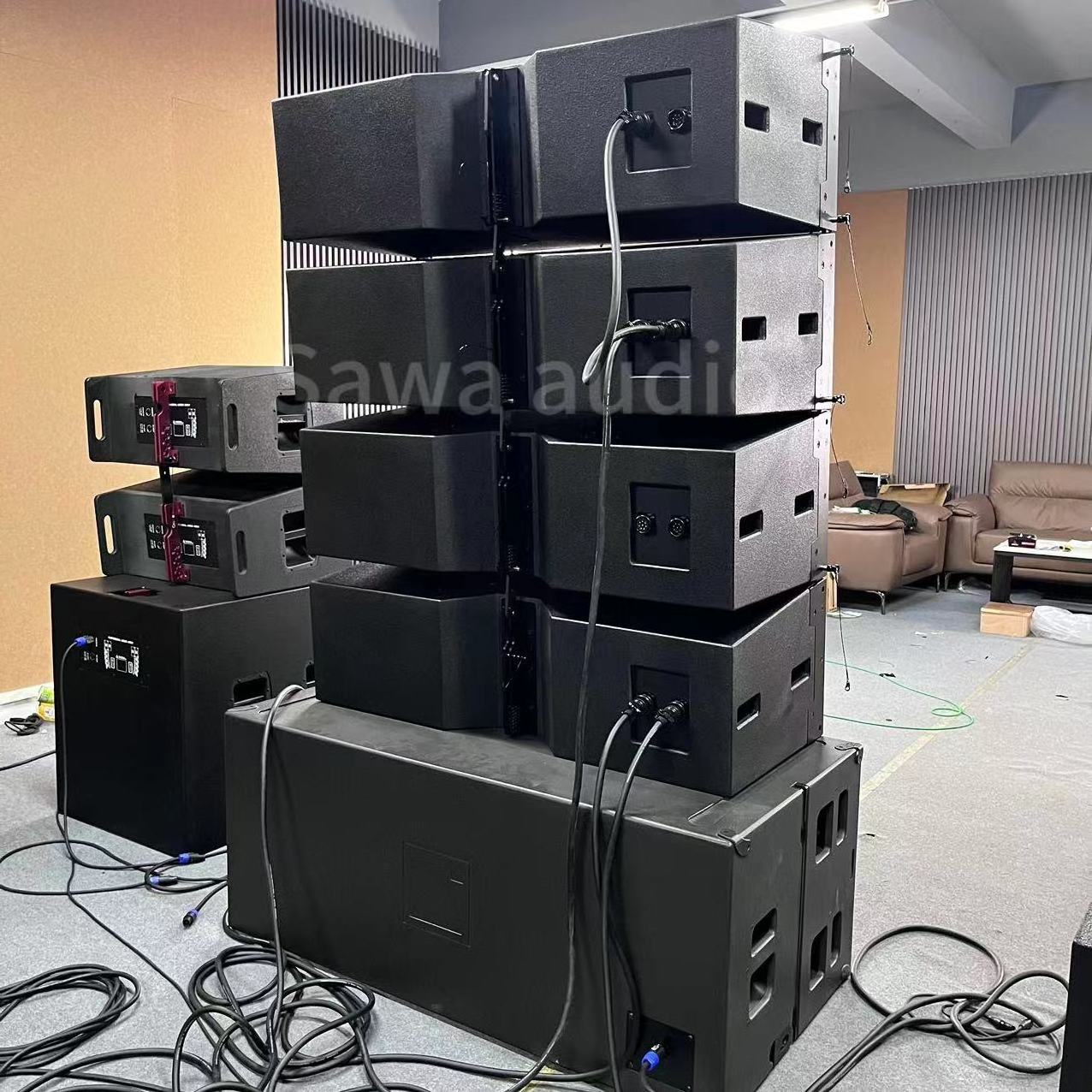 Wpl  dual 12 inch 3 ways line array speakers passive professional audio system Martin audio