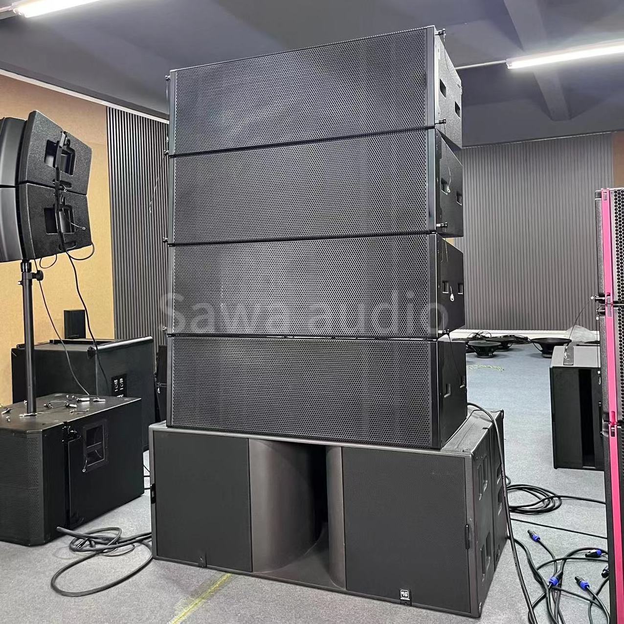 WPL dual 12 inch three way line array speakers passive  line array speaker system professional stage martin audio