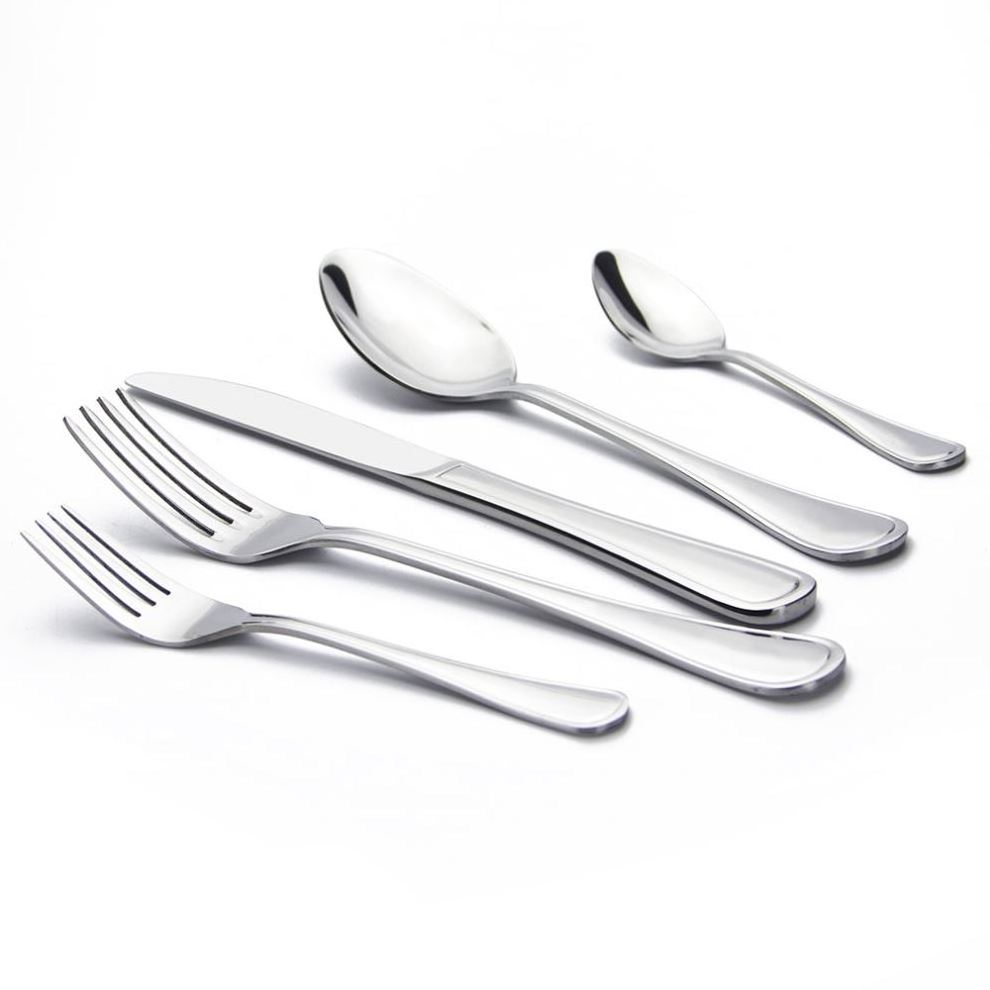 Factory Wholesale Gold Silver Luxury Gold Plated 4Pcs Hammered Cutlery Stainless Steel Spoon And Fork Set