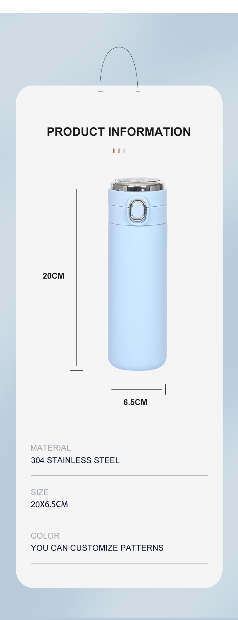 Stainless Steel Insulated Water Bottle With Custom Logo eco water bottle bamboo