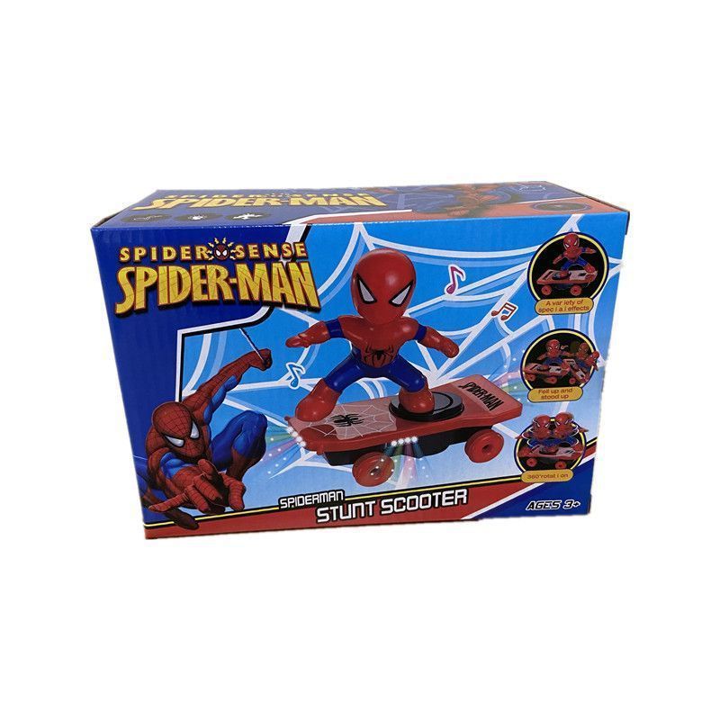 wq New Hot Selling Action Figure Spider Man Battery Reversible and Ultraman Dance Toy Car Action Toy Car Children's Gift