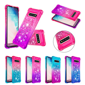 Phone Case For Samsung Galaxy S23 Ultra S22 Plus S21 FE A34 A54 A14 Glitter Liquid Quicksand TPU Soft Gradient Shockproof Cover