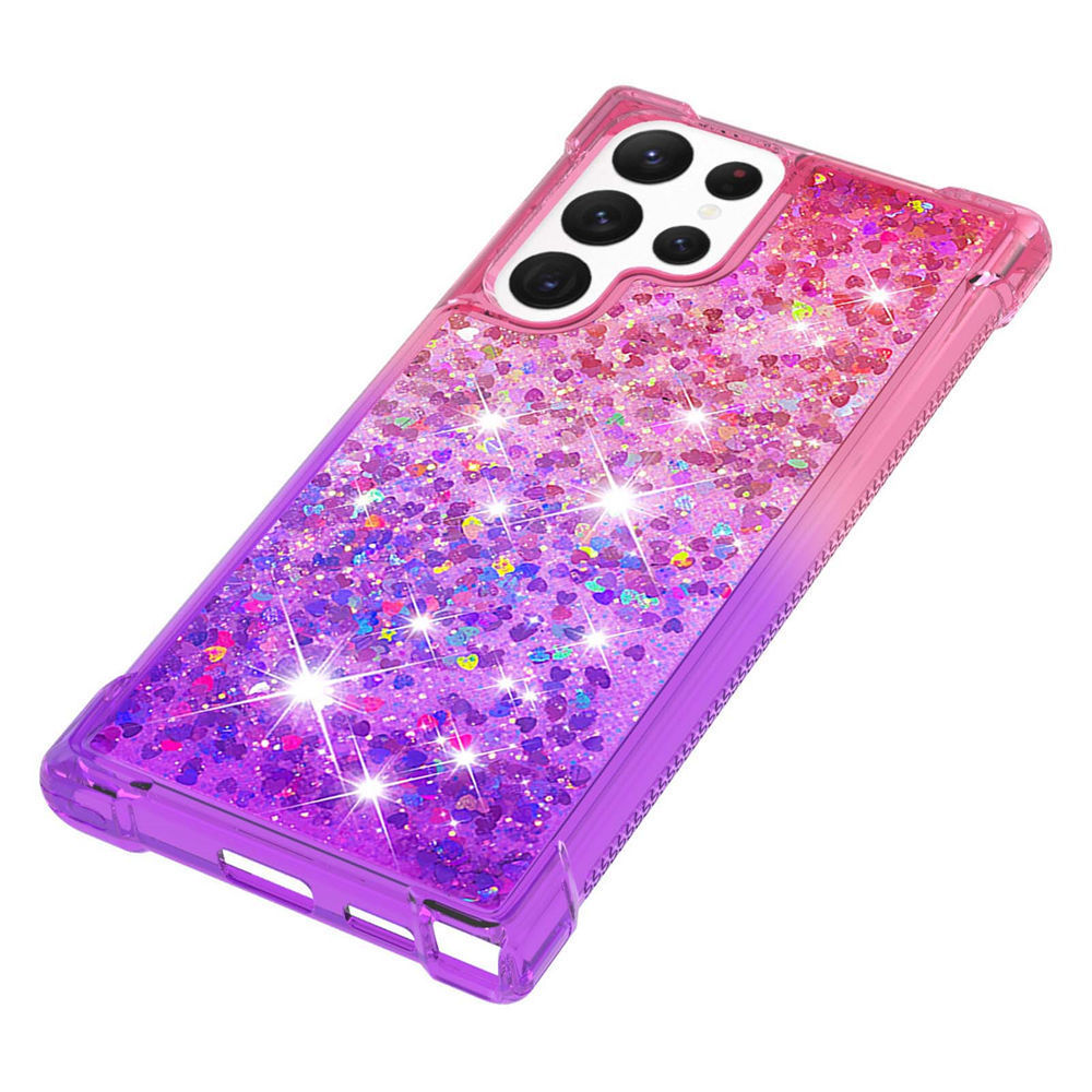 Phone Case For Samsung Galaxy S23 Ultra S22 Plus S21 FE A34 A54 A14 Glitter Liquid Quicksand TPU Soft Gradient Shockproof Cover