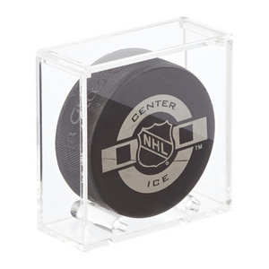 Transparent Puck Protective Holder Box Clear Hockey Puck Display Case Premium Acrylic Hockey Puck Display Cube