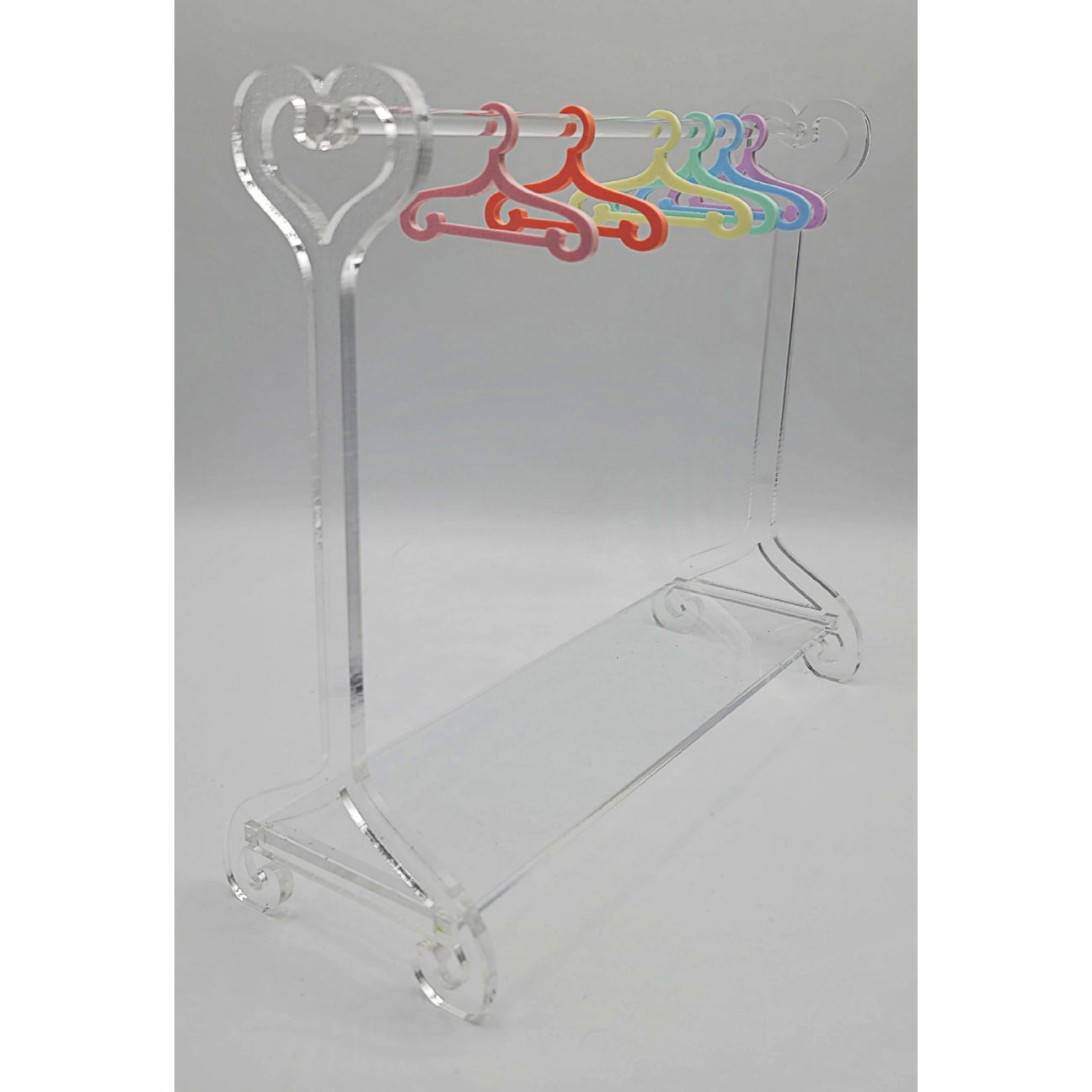 Custom Coat Hangers Stand Clear Clothes Stands Shoe Racks Boutique Acrylic Clothing Rack for Home Retail Shop