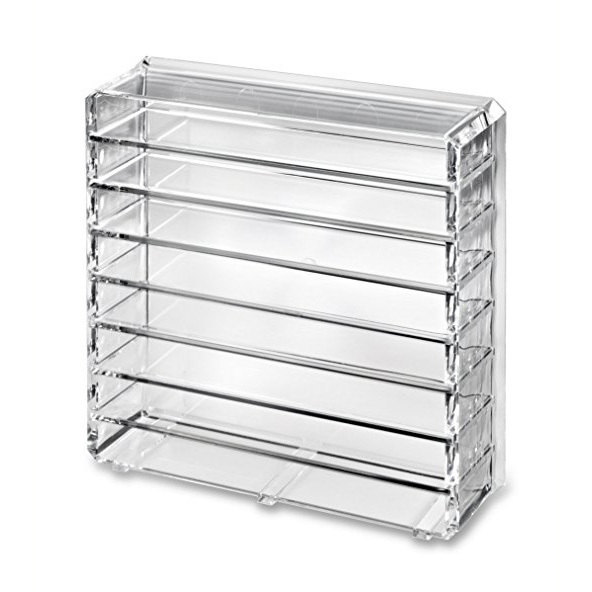 Acrylic Makeup Palette Organizers 8 Spaces Eyeshadow Pallet Organizer Holder Clear Cosmetics Drawer Organizer