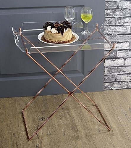 Factory Outlet Contemporary Transparent Acrylic Serving Food Tray Table With Insert