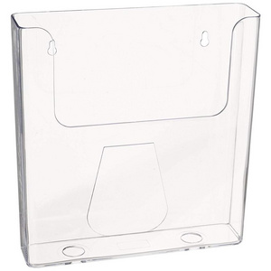 Single Pocket Clear A4 Wall Mount Plastic File Organizer Magazine Rack Flyer Holder 8.5 x 11 inches Acrylic Brochure Holder