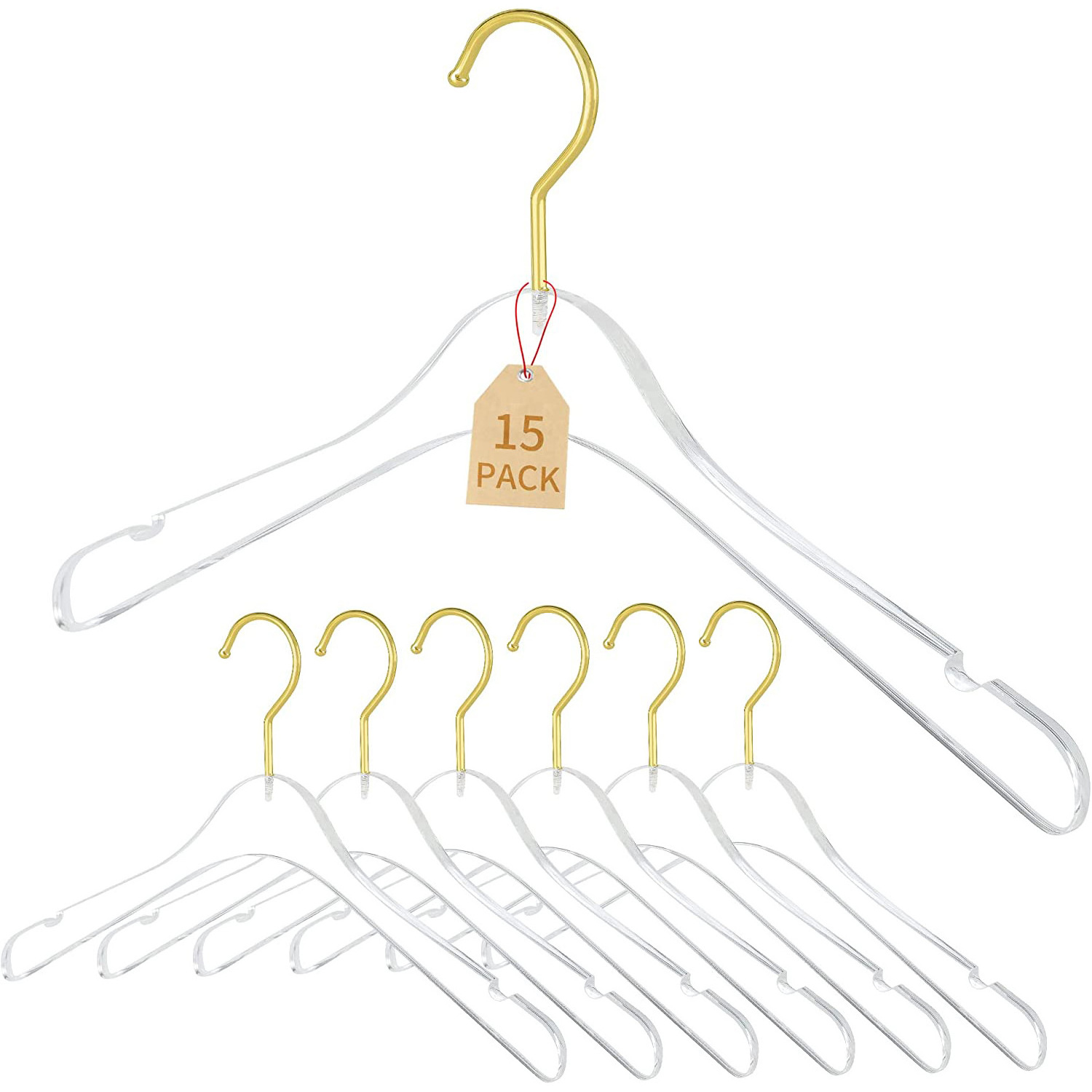 Clear Luxury Cloth Hanger Closet Plastic Coat Hangers Premium Acrylic Hangers for Clothing