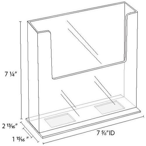 Single Pocket Clear A4 Wall Mount Plastic File Organizer Magazine Rack Flyer Holder 8.5 x 11 inches Acrylic Brochure Holder