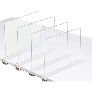 Hot Sale Wood Closets Shelf Divider Acrylic Closet  Separator Plastic Shelf Dividers for Closet Shelves Organizer