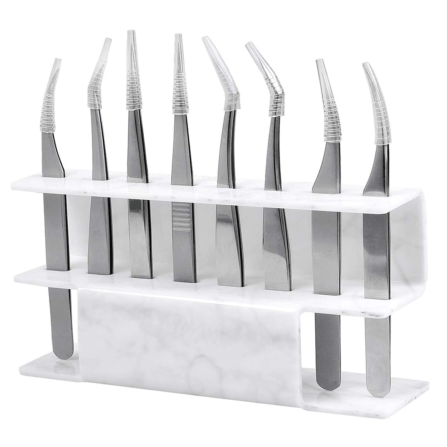 Lash Extension Supplies Tweezer Shelf Holder Stand Acrylic Eyelash Extension Tools Tweezers Display Stand for Makeup Salon