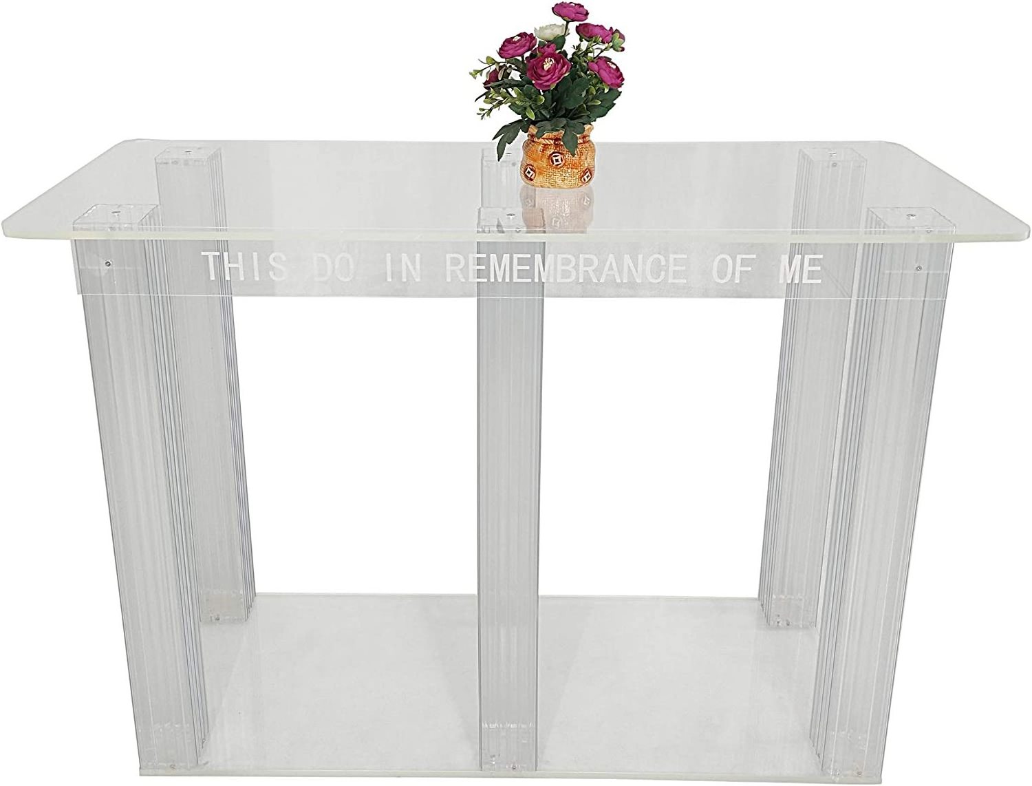 Modern Furniture Clear Dinning Table Acrylic Plexiglass Church Holy Communion Table