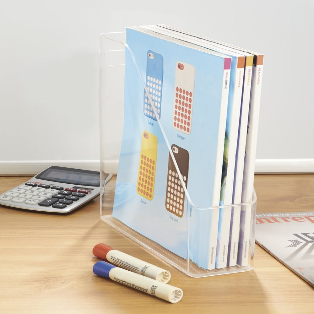 Custom Plastic Expanding A4 Document File Folder Holder Acrylic File Organizer Box for Home Office Desk