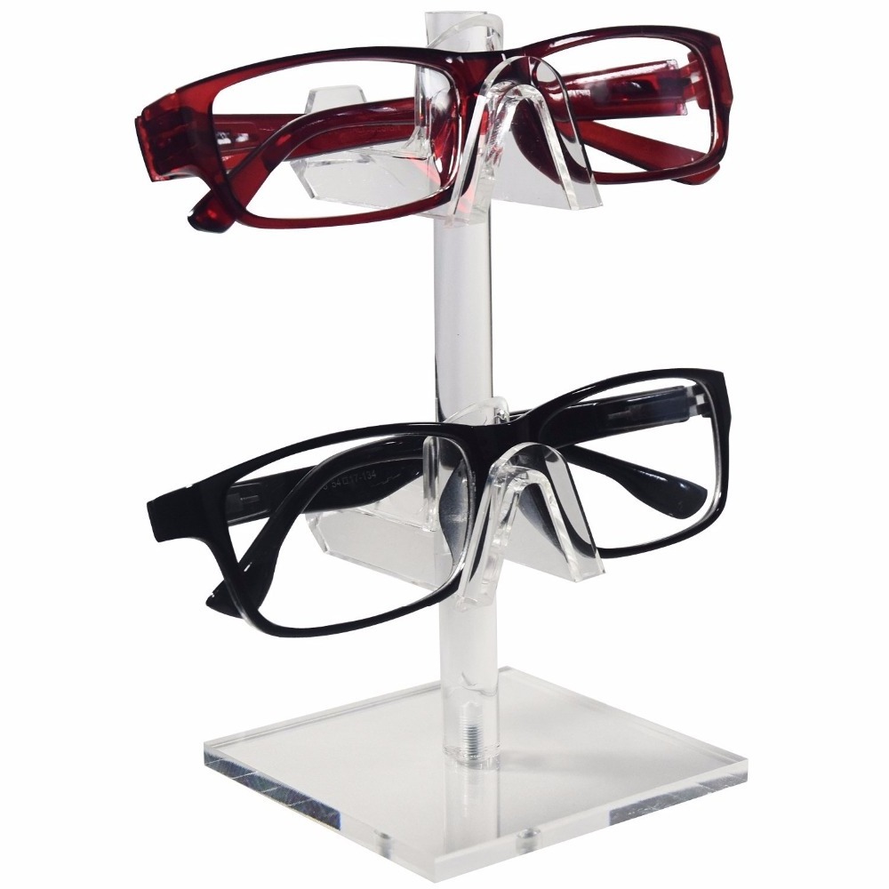 Countertop Acrylic Eyeglasses Holder Sunglass Stand Display Shelf 3 Frame Riser Frames Display Racks Stand for Sunglasses