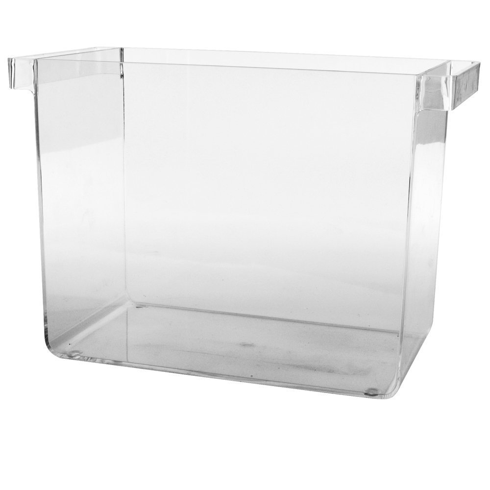 Clear File Storage Box Acrylic File Folder Organizer Portable Collapsible File Hanging Box for Letter Size with Handle